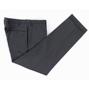 Incotex Dress Pants Mens 38 (Fits 37x31) Charcoal Gray Wool Classic Med Weight